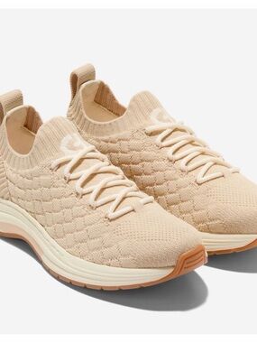 NEW Cole Haan Women's Grand Crosscourt Elda Knit Running Shoes (Oat-Ivory) 6.5